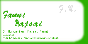 fanni majsai business card